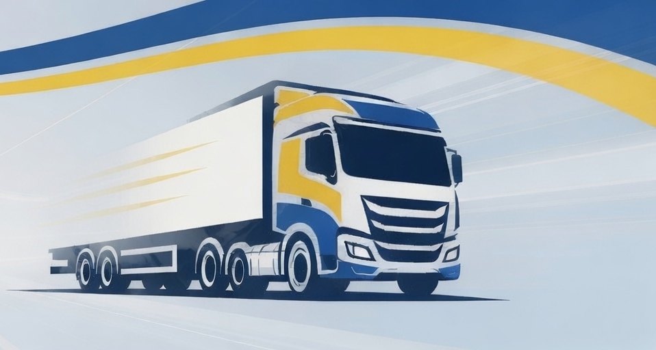 Truck van Anyri Logistiek in de blauw-gele huisstijl